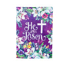 Spring Flowers Easter Cross Suede Garden Flag - The Flag Lady