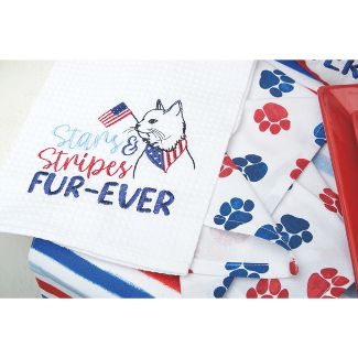 Stars and Stripes Cat Towel - The Flag Lady