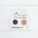 Stars and Stripes Wooden Stud Earrings - The Flag Lady