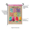Summer Popsicle Burlap Garden Flag - The Flag Lady
