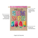 Summer Popsicle Burlap House Flag - The Flag Lady