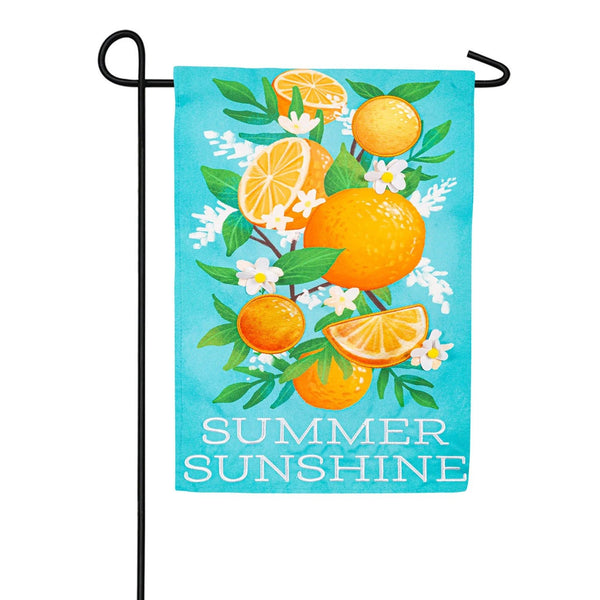 Summer Sunshine Linen Garden Flag - The Flag Lady