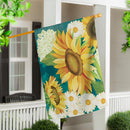 Sunflower Bloom Burlap Flag - The Flag Lady