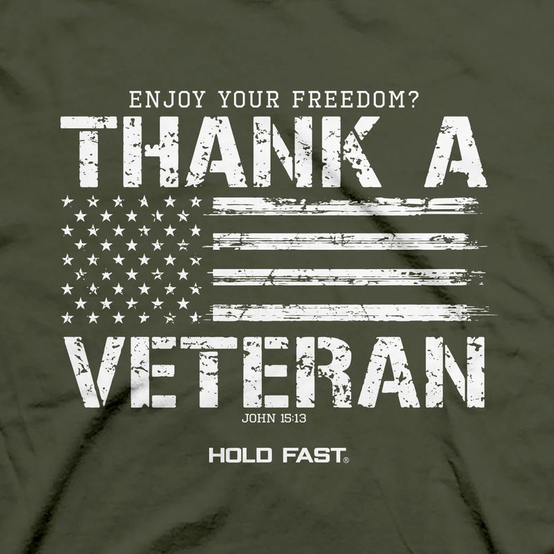 Thank A Veteran Mens T - Shirt - The Flag Lady