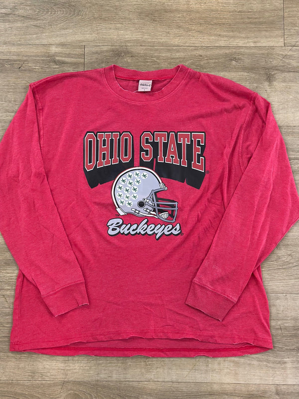 Timeless Long Sleeve OSU T-shirt - Chicka - d (Red) - The Flag Lady
