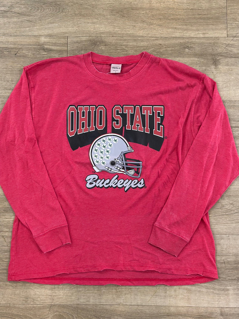 Timeless Long Sleeve OSU T-shirt - Chicka - d (Red) - The Flag Lady