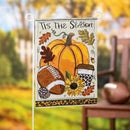 Tis' the Season Fall Applique Garden Flag - The Flag Lady