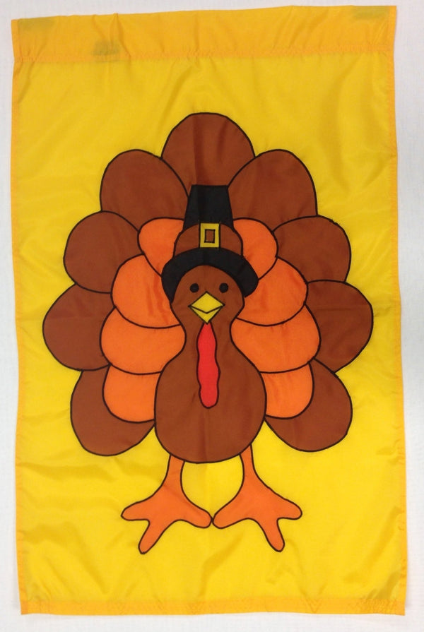 Turkey Banner Flag 28 x 40 inch Thanksgiving - The Flag Lady