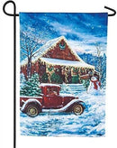 Vintage Christmas LED Garden Flag - The Flag Lady