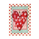 Vintage Valentine Burlap Garden Flag - The Flag Lady