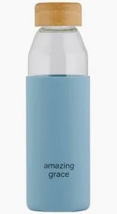 Water Bottle with Bamboo Lid - Amazing Grace - The Flag Lady