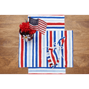 Watercolor Patriotic Stripe Napkin - The Flag Lady