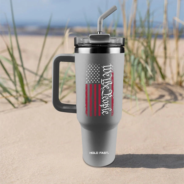 We The People Flag - 40 oz Mug With Straw - The Flag Lady