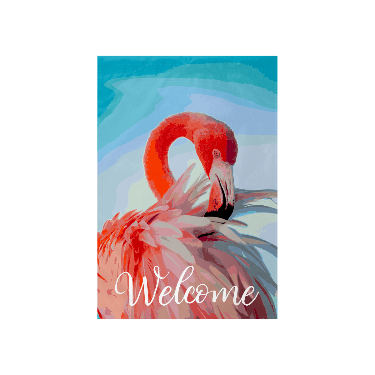 Welcome Flamingo Flag