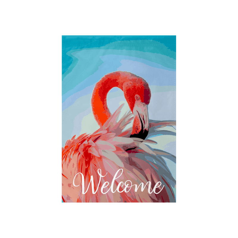 Welcome Flamingo Flag - The Flag Lady