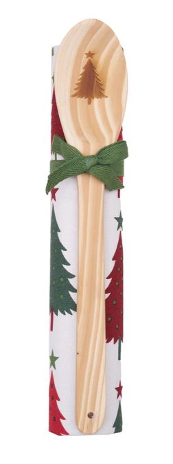 Whimsical Christmas Tree Kitchen Towel & Spoon Set - The Flag Lady