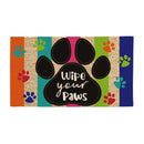 "Wipe Your Paws" Colorful Coir Doormat - The Flag Lady