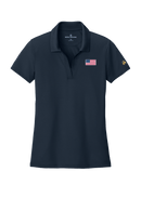 Women's USA Flag Mesh Pique Performance Polo - The Flag Lady