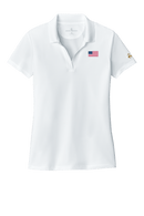 Women's USA Flag Mesh Pique Performance Polo - The Flag Lady
