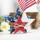 Wooden Patriotic Star Tabletop Decor (7") - The Flag Lady