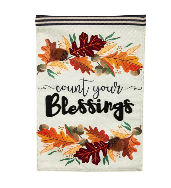 Count Your Blessings Burlap Banner