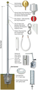 Xtreme Series Internal Reinforced w/ Winch Flagpoles - The Flag Lady