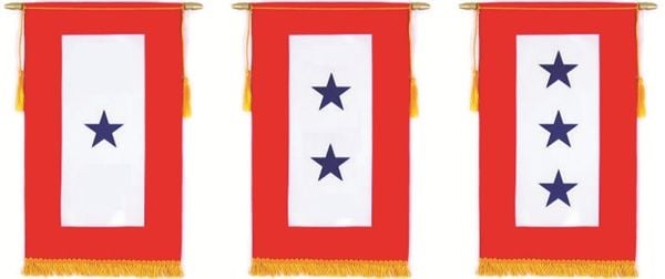 Blue Service Star Banner Flags