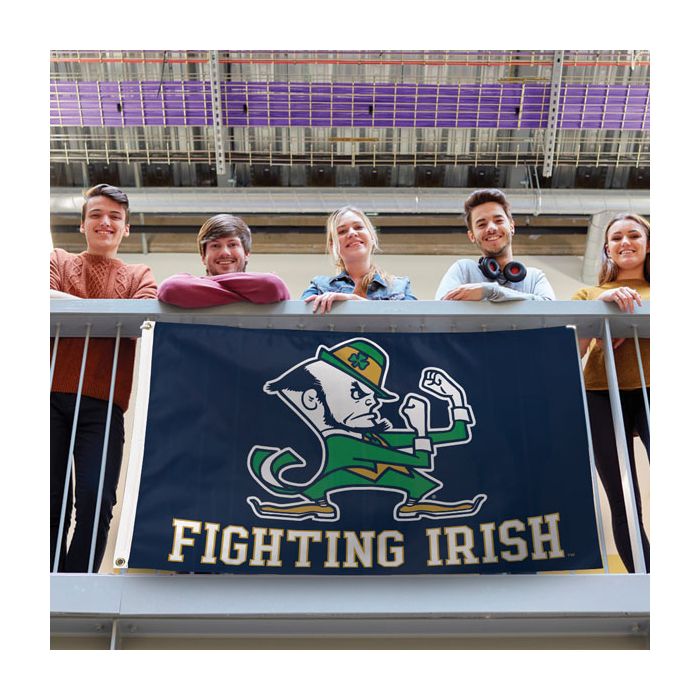 Notre Dame Fighting Irish Fighting-Leprechaun-Style 28x40 Premium Wall  Banner Flag - Wincraft Inc.