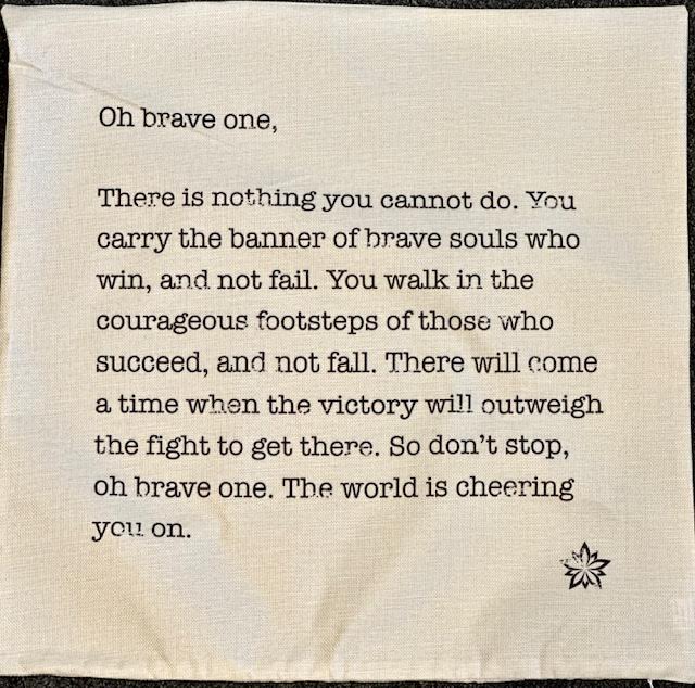 SG Faith Inspired Pillow Cover -"Oh Brave One"-