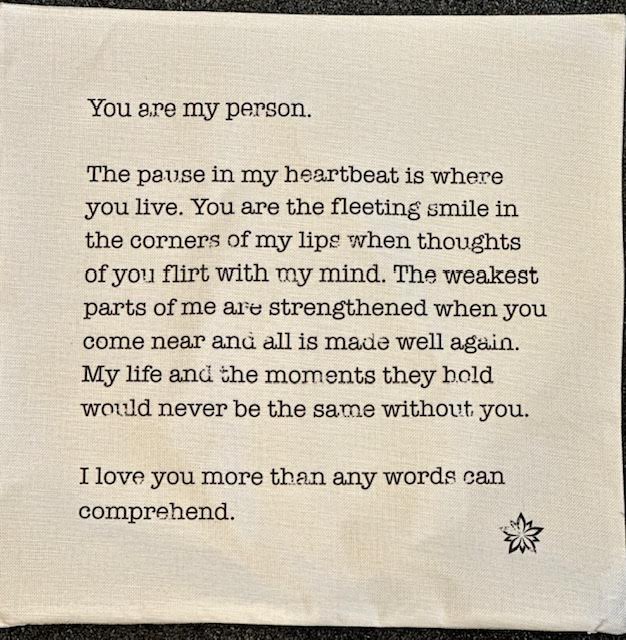 SG Faith Inspired Pillow Cover -"You Are My Person"-