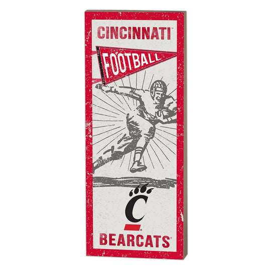 Cincinnati Bearcats Football Wood Sign