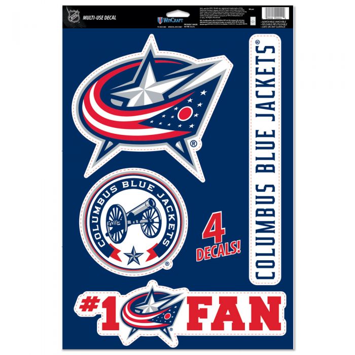 Columbus Blue Jackets Decals 11x17 inches
