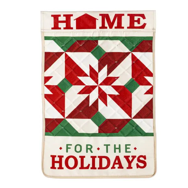 Quilted Home for the Holidays Quilted Garden Flag