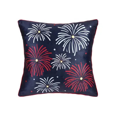 Fireworks LED Light-Up Throw Pillow