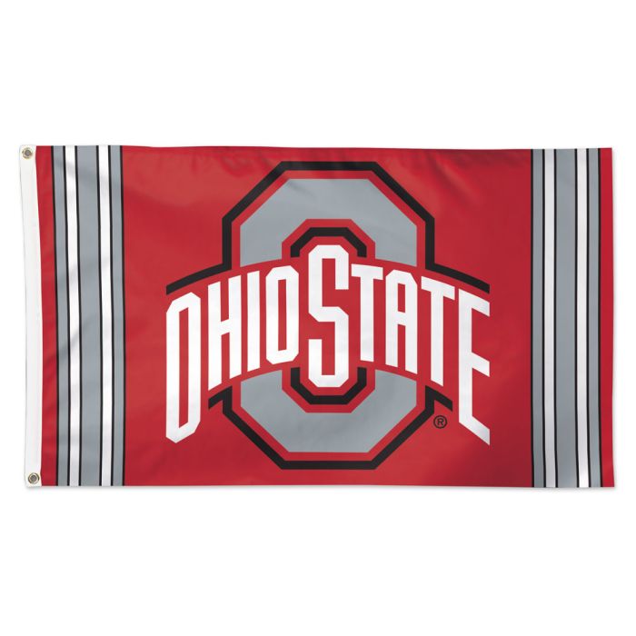 Ohio State Buckeyes Vertical Stripes Flag