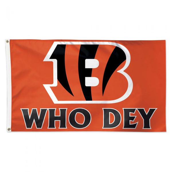 Cincinnati Bengals White Stripes 3x5 Banner Flag - State Street Products