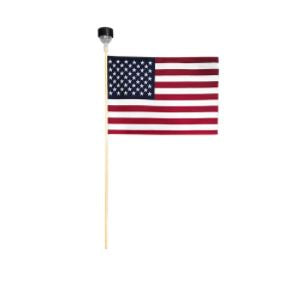 12x18 in Verona Brand US Flag w/ Solar Light