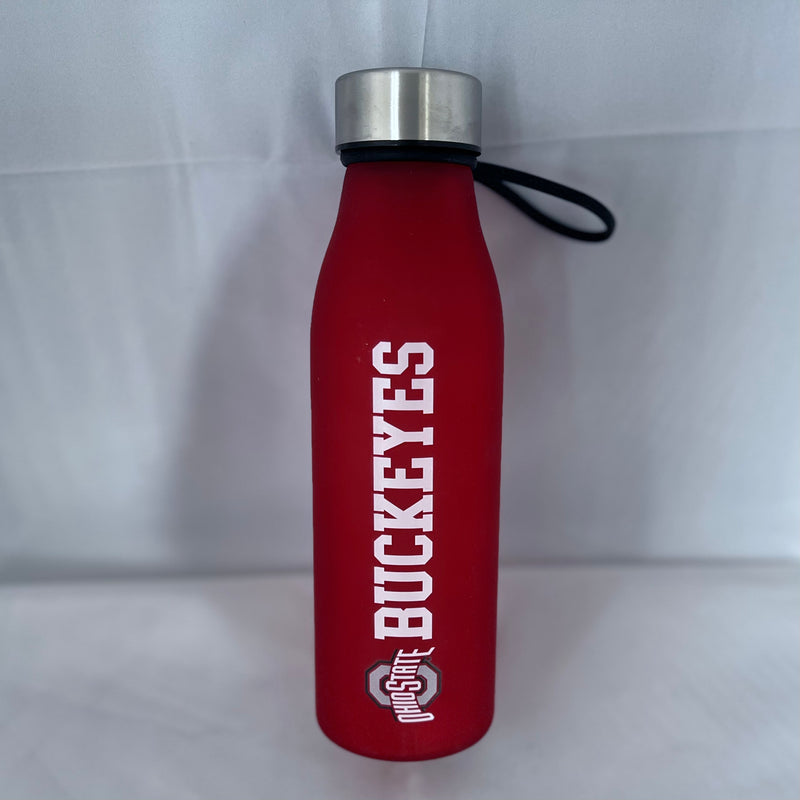 Ohio State Buckeye Soft Touch Glass Bottles - 20 oz