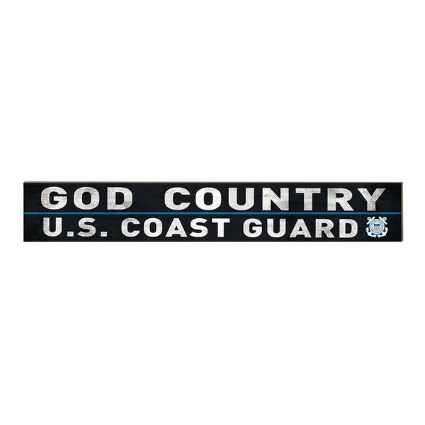 God & Country U.S. Coast Guard Weathered Wood Sign