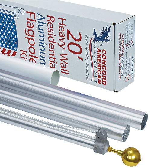 20ft Premium Aluminum Flagpole Kit