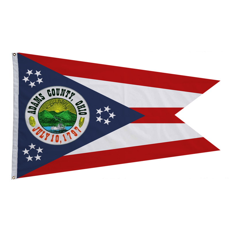 Adams County Ohio Flag - 3x5 feet