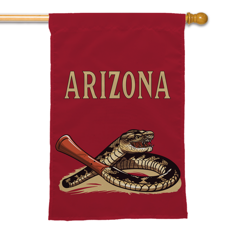 Arizona Diamondback Snake Baseball Flag