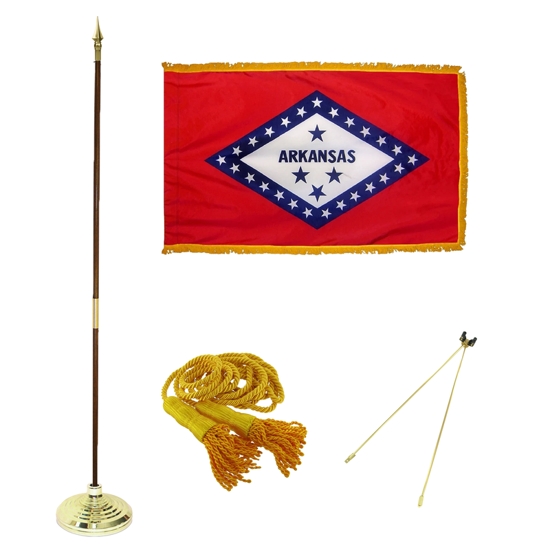 State of Arkansas Indoor Flag Set