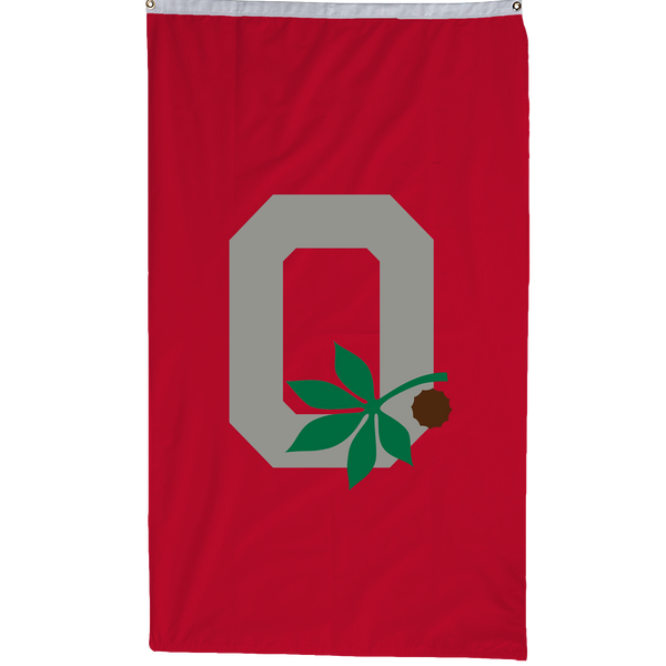 Ohio State Buckeyes Block O Leaf & Nut Vertical Flags
