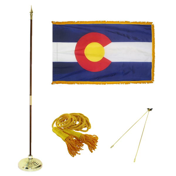 State of Colorado Indoor Flag Set