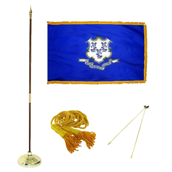 State of Connecticut Indoor Flag Set