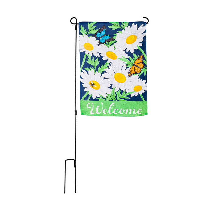 Daisy Garden Suede Flags