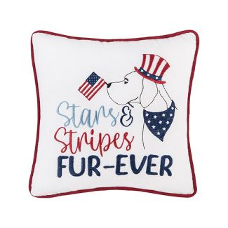Stars and Stripes Dog Decorative Pillow
