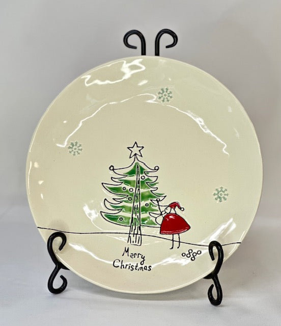 Large Merry Christmas Plate