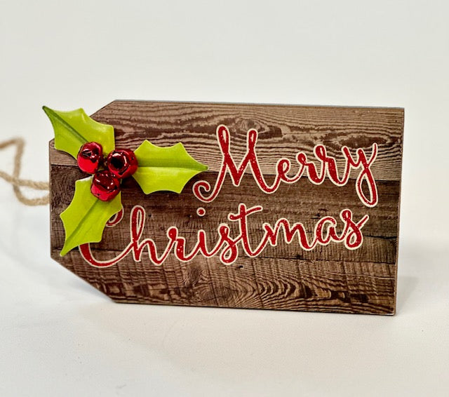 Wooden Merry Christmas Ornament